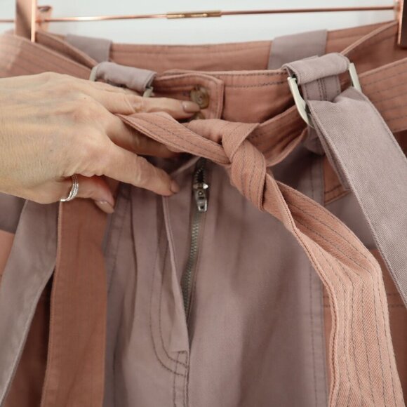 NEW Current Air New World Pant Womens Pegged Ankle Suspenders Carpenter Pockets - Picture 8 of 14